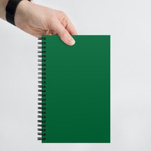 Premium Plain Green Spiral notebook (Customizable)